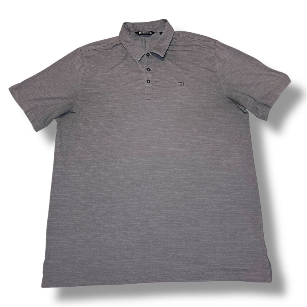 Travis Mathew Gray Short Sleeve Stretch Golf Light Polo Shirt Men’s Size XXL